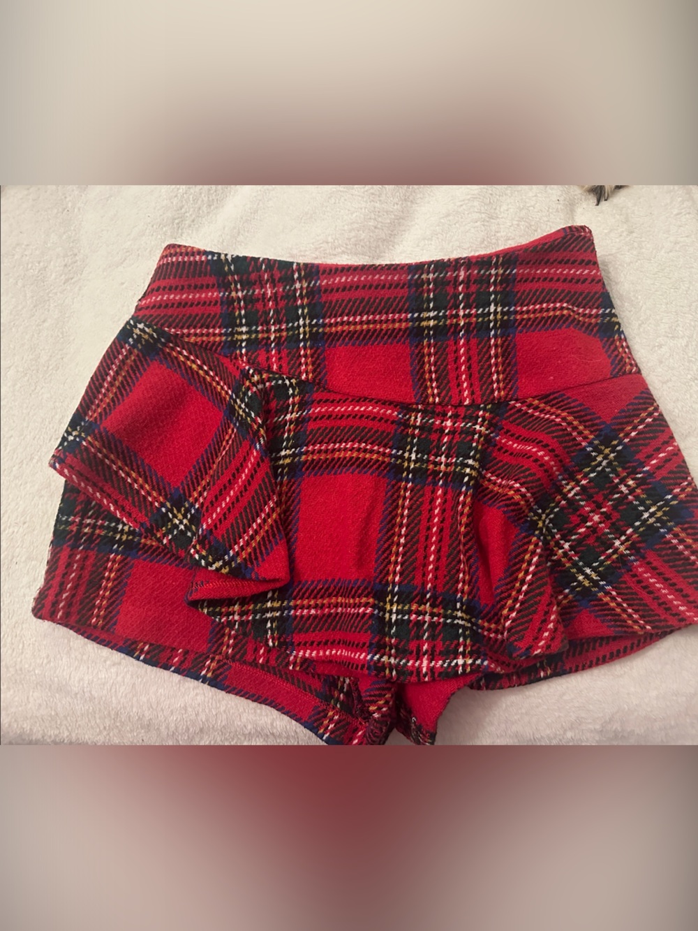 Hazel and Olive - Day+Moon Red Plaid skort - size Small